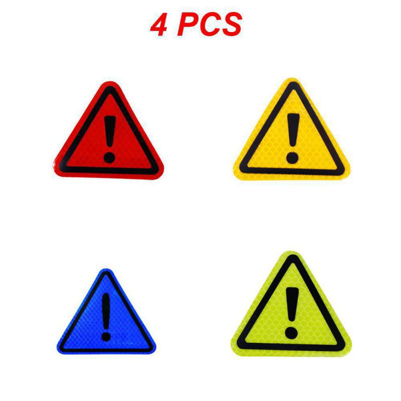 2/3/4PCS Bodywork Safety Sticker Durable Universal Triangle Reflective Film Car Supplies Reflective Sticker High Strength