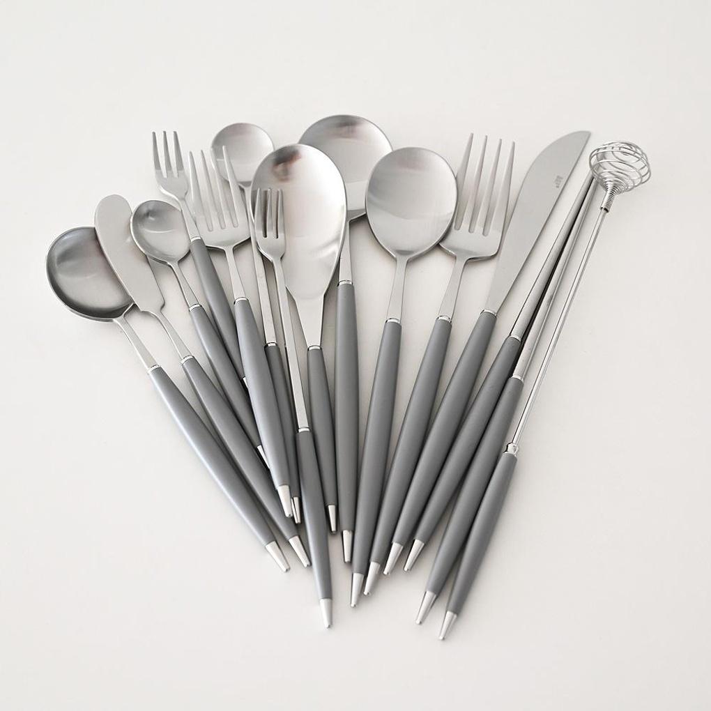 Logan Shatin Dessert Cutlery Set: Spoon, Fork, Chopsticks, and Knife