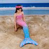 3st/set Girls Mermaid Tail Baddräkt Barn Den lilla sjöjungfrun Kostym Cosplay Strandkläder Baddräkt