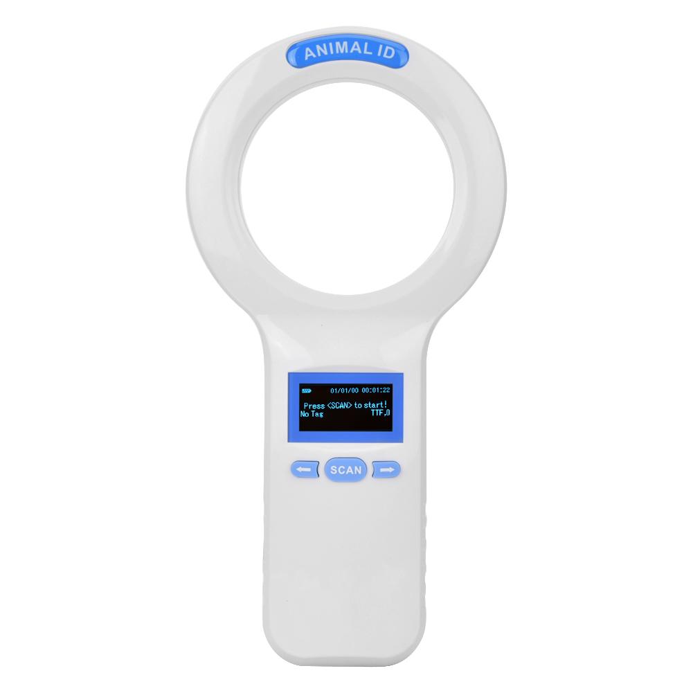 Rfid Ear Tag Reader Handheld Pet Microchip Portable Animal Scanner 134.2KHz