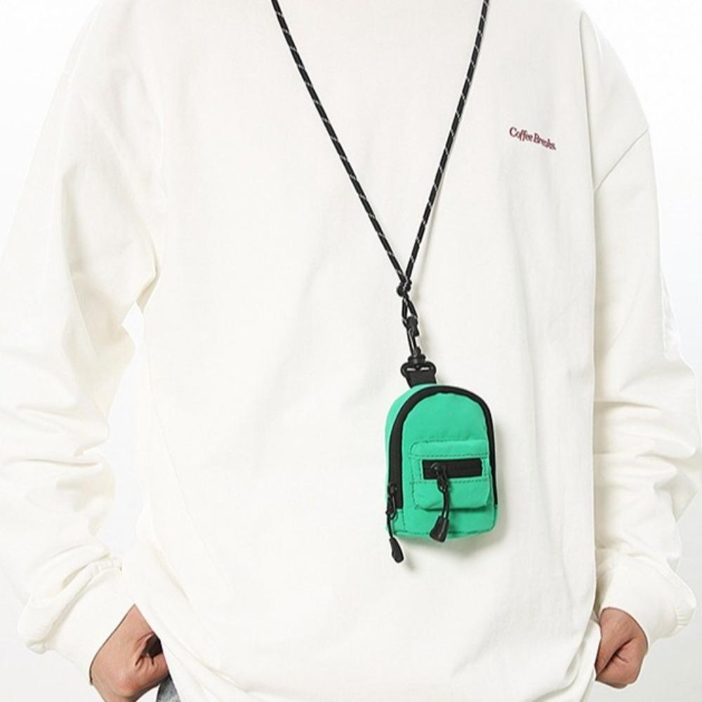 Multifunction Hanging Neck Coin Purse Nylon Lipstick Earphone Bag Lanyard Shoulder Bag  Sports