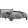 Bed Frame Sonoma Oak 120 x 190 cm Particleboard and Metal