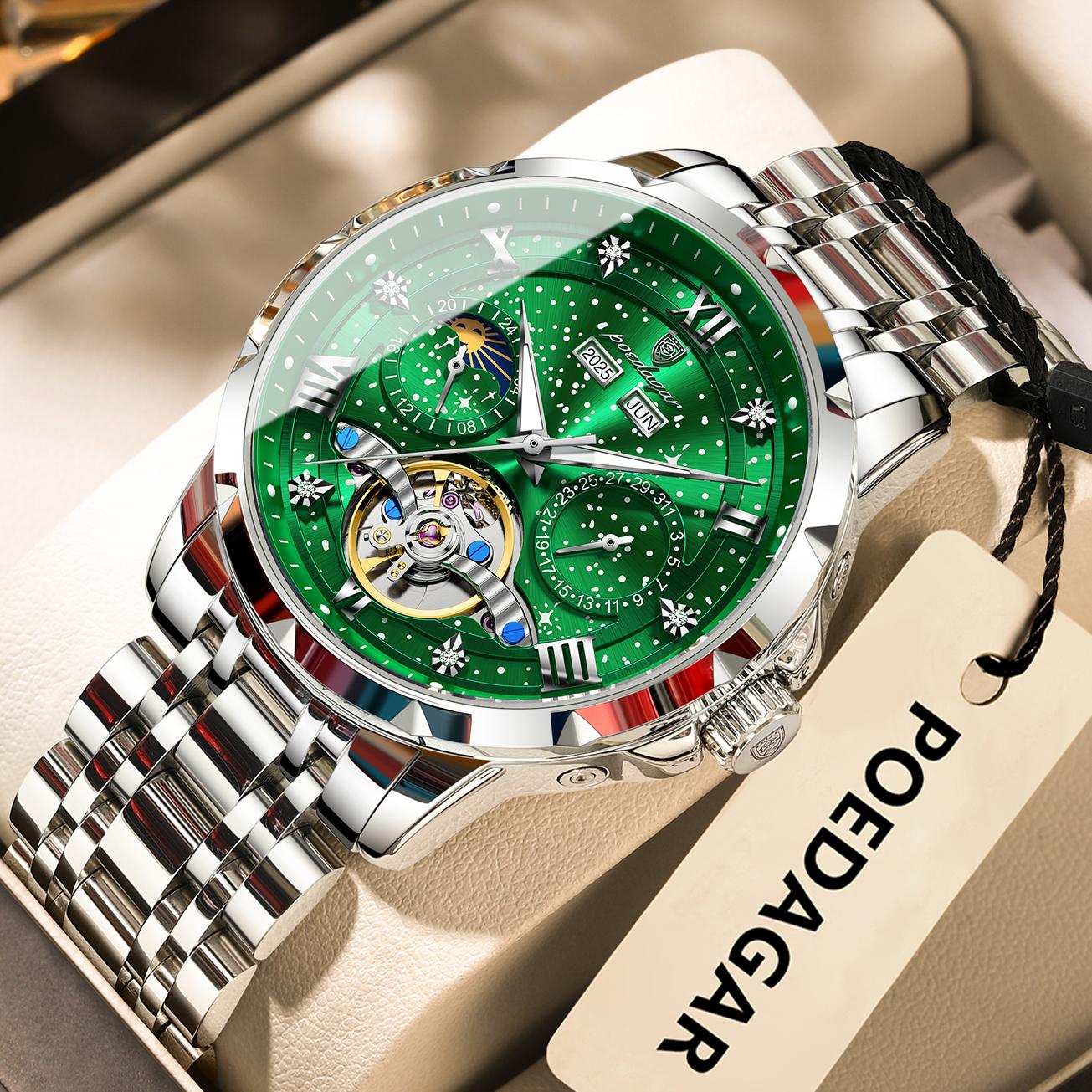 POEDAGAR 1420 Stainless Steel  Automatic Movement