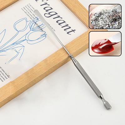 Tırnak Sanatı Göz Farı Kremi Karıştırma Çubuğu Paslanmaz Metal Jel Karıştırma Aparatı Spatula İğne Tırnak Aksesuarları Ve Pigment Karıştırma Aparatları