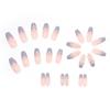 Artificial Nails Taro Milk Wear Nails Blue French Crystal Butterfly with Diamonds Ice Transparent Nail Art Long False Nails