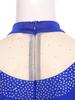 Womens Sparkle Rhinestone Dance Gymnastics Leotard Mock Neck Long Sleeve Long Pants Jumpsuit