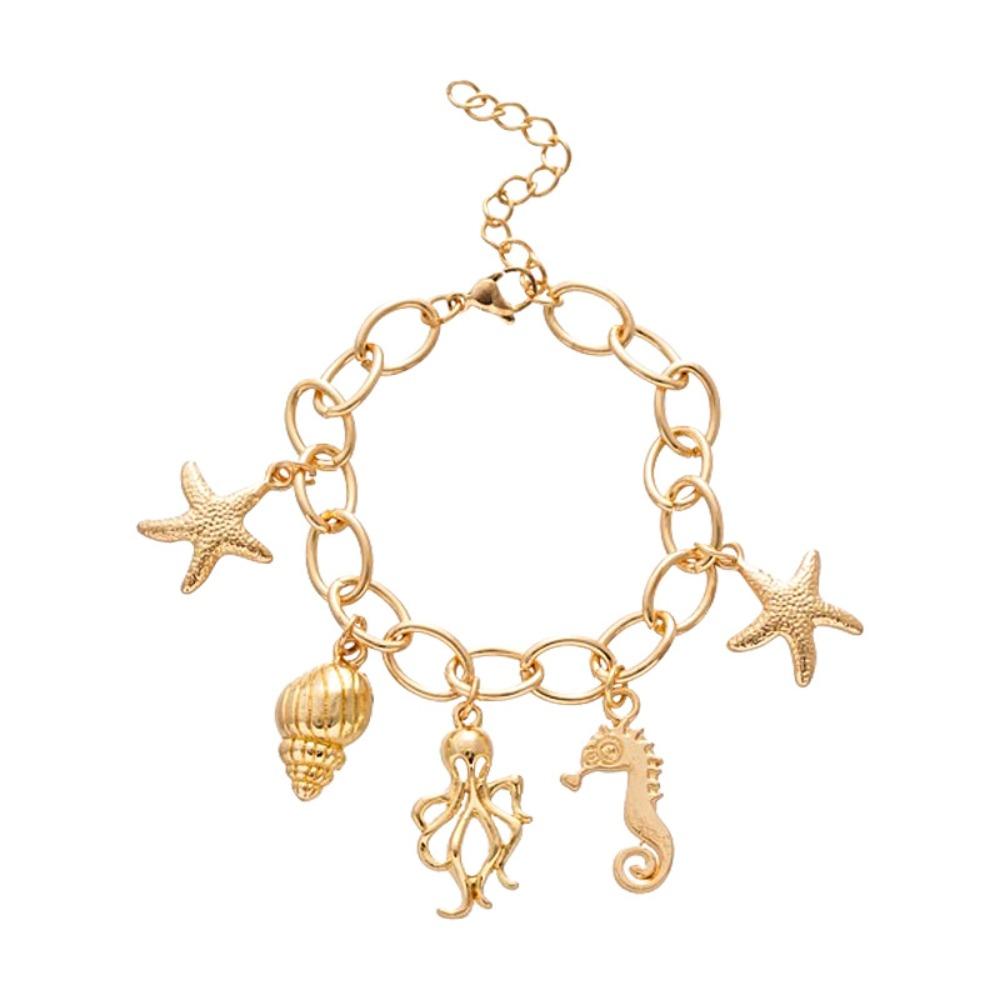 Exquisite Beach Bracelet Elegant Ocean Style Jewelry Hawaiian Style Simple Metal Bracelet  Women