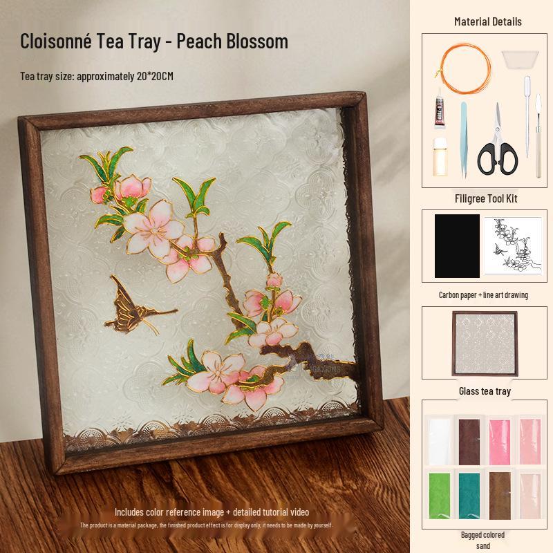 Jingtailan Cloisonné-Emaille Teeschale: Kulturelles handgemachtes DIY-Kit für das Mittherbstfest und Teambuilding