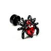 Halloween ear bone stud with stainless steel threaded spider bat ear stud