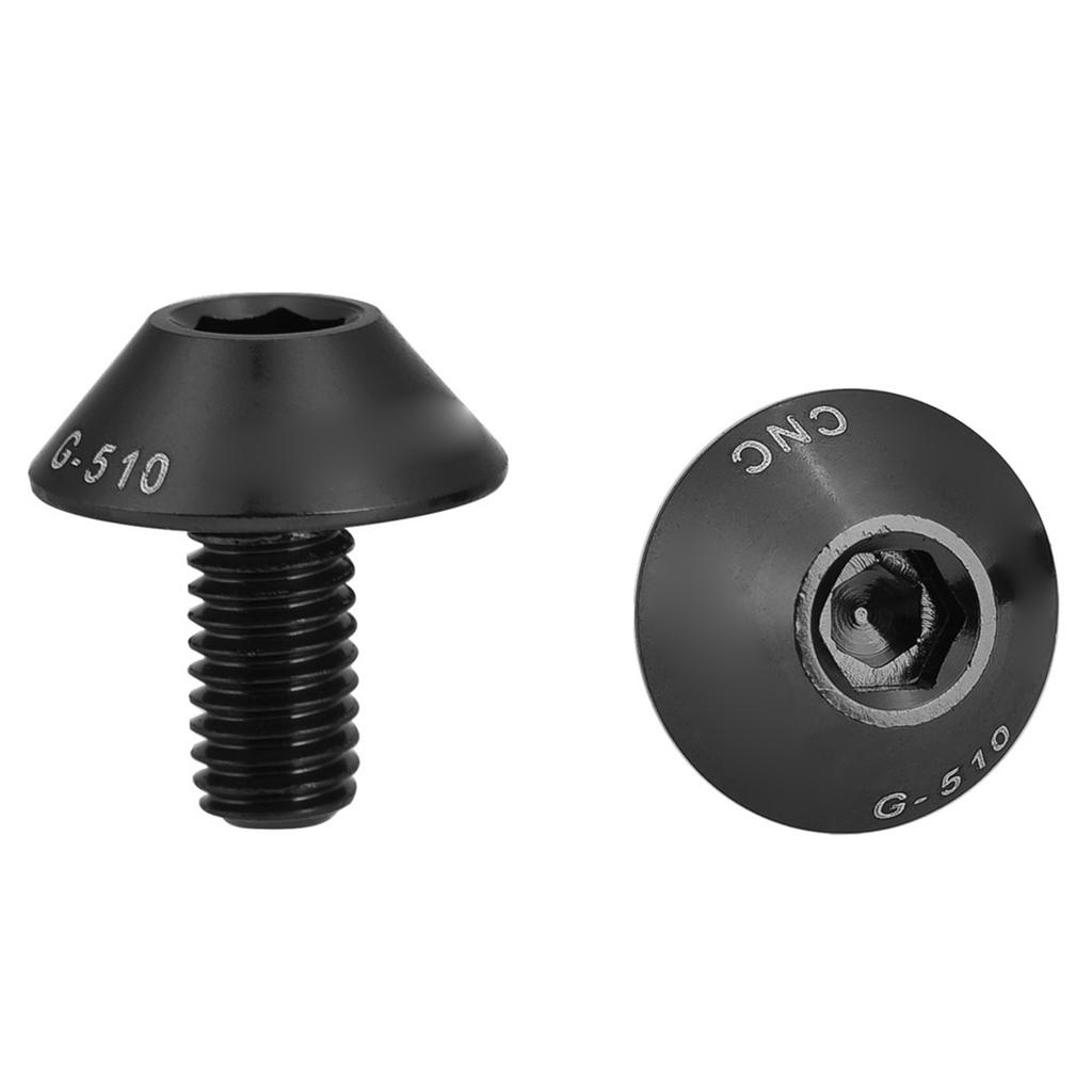 G-510 2Pcs M5 * 12mm Bike Water Bottle Cage Holder Bracket Screw s(Red)