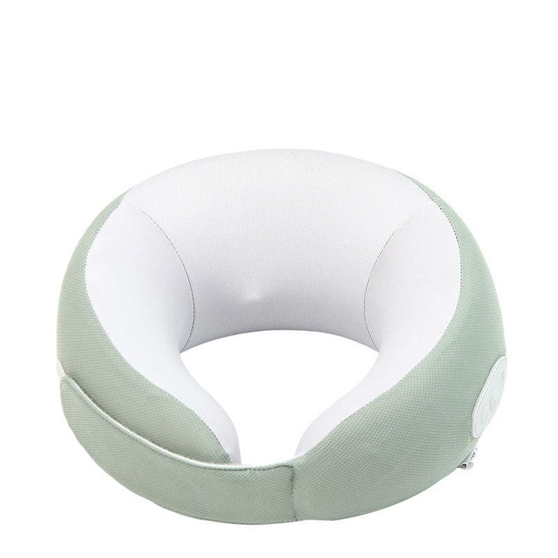 U-Shaped Neck Massager Thermostatic Hot Compress Simulation Human Massage Pillow Rechargeable Car Neck Kneading Massager белый