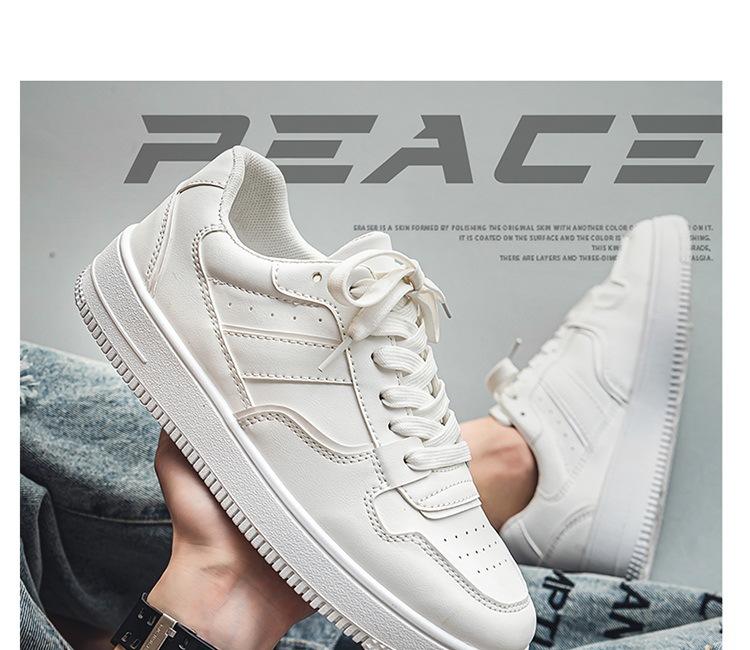 Sports and Leisure Little White Shoes Men's 2025 Spring and Autumn New Shoes Trendy Ins Niche Design Versatile Board Shoes Summer