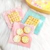 100 Pcs 10x10+3cm Flower Pattern Printed Plastic Bags Cookie Biscuits Snack Self Stick Package For Wedding Party Gift