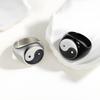 National Trend Ink Style Ins Gossip Simple 17MM Round Men's Ring Retro Fashion Trendy Man
