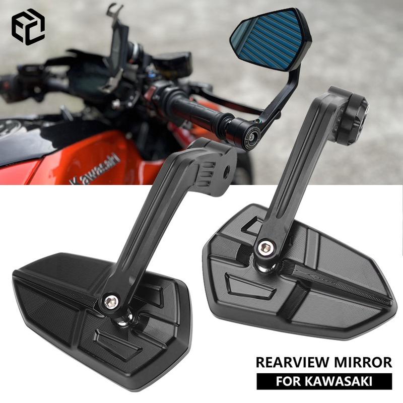 Motorcycle Accessories Bar End Mirror Rearview Handlebar Rear View Mirrors M8 8MM For Kawasaki Z900 Z1000 Z900rs ZH2
