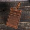 Crazy Horse Leather Suitable AirTag Tracker European American Trendy Retro Luggage Tag
