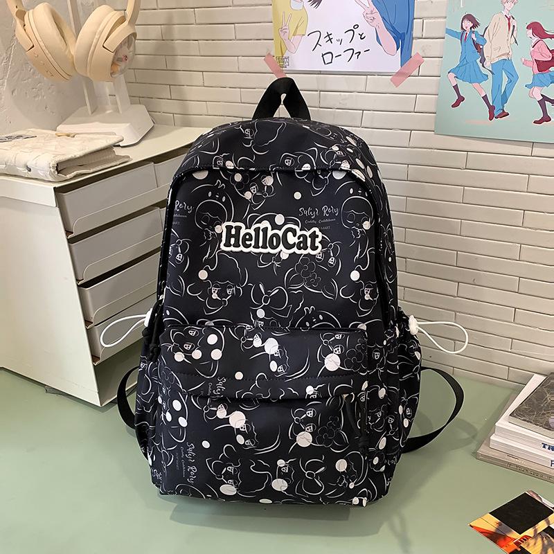New high school student large-capacity schoolbag female high school student pink backpack college student lightweight travel backpack