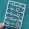 Heart Wavy Line Background Metal Cutting Dies Stencil for DIY Scrapbooking Photo Album Embossing Paper Cards Crafts Diecuts