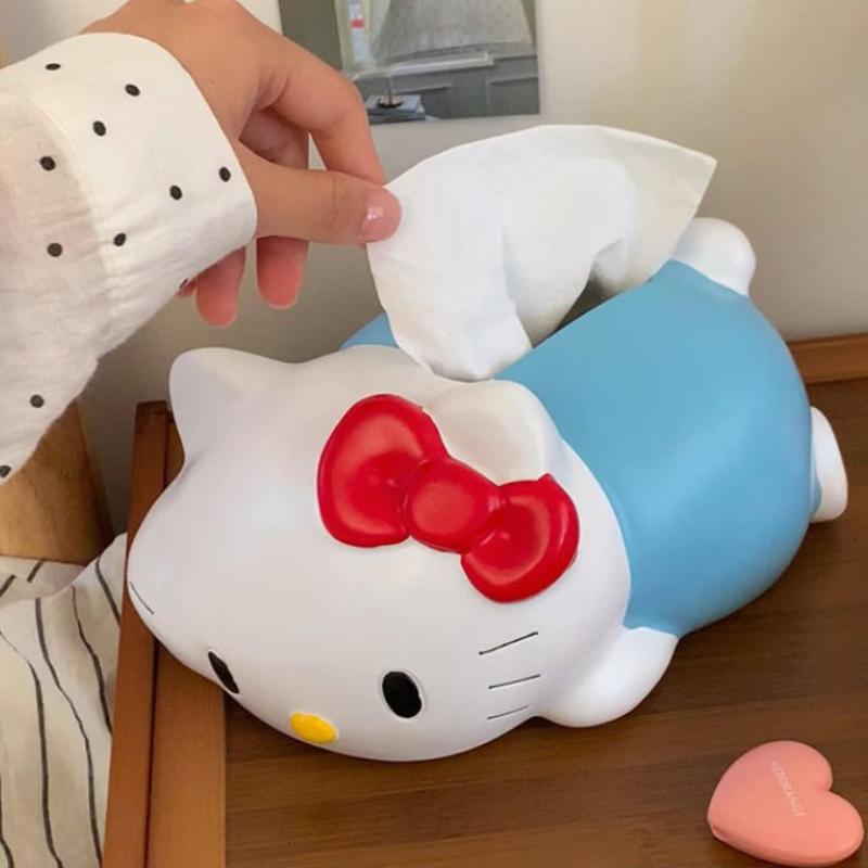 1 st Vardagsrum Sovrum Skrivbordsmodell Prydnader Tecknad Hello Kitty Servettställ Pappersförvaring Barnfödelsedagspresent