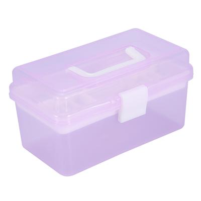 Conteneur Boîte de Rangement Outils Multifonctionnels Nail Art Manucure Maquillage Cosmétiques(Violet S)