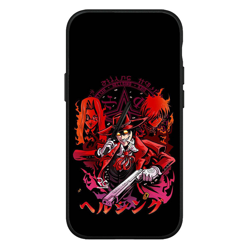 Coque pour iPhone 17 16 15 Xiaomi Poco Redmi Note 14 13 12 11 Pro Max 9 16e Samsung Galaxy S25 S24 S23 OPPO Huawei Dessin animé Hellsing Alucard Coque de téléphone