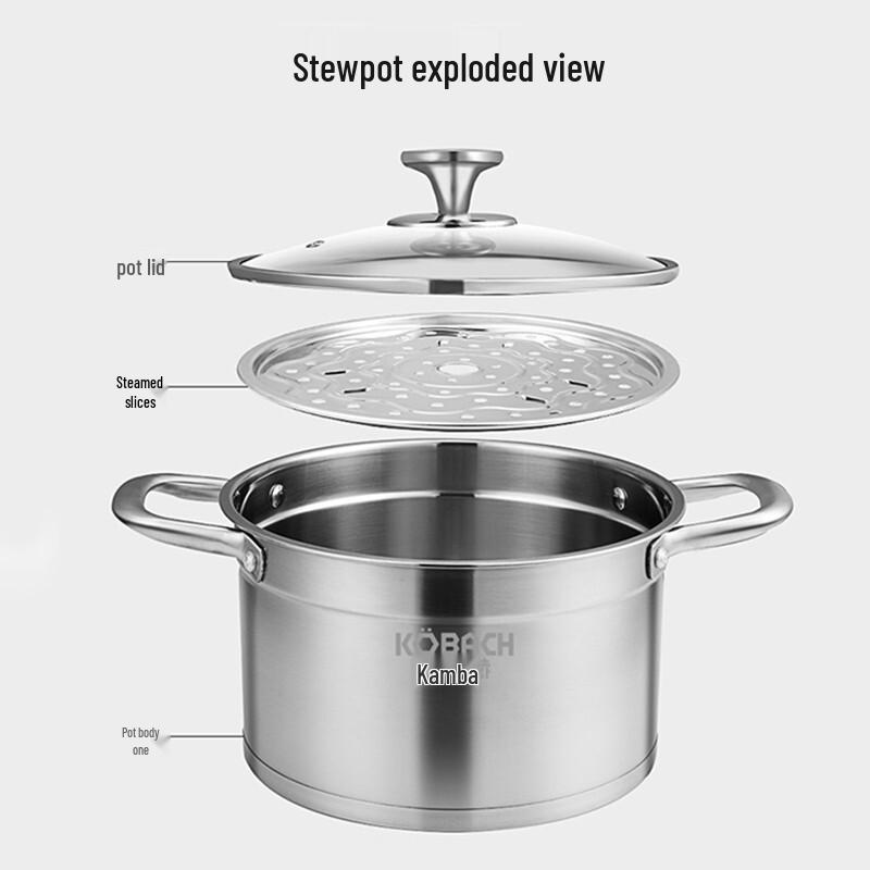 Kambach 22cm 304 Stainless Steel European Soup Pot