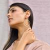Natural Raw Citrine Hoop Earrings, Long Bohemian Earrings for Women, Sterling Silver Handmade Healing Crystal Earrings, Unique Gift Ideas