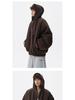 Herren American Style Kapuzen Adler Plüsch Baumwolljacke - Winter Retro Trend, Dick Warm & Lockerer Schnitt