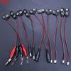 5pc 9V Battery Connector Power Clips DC Jack Male Female Alligator Snap Adapter Wire Holder Cable 9 Volt Lead Socket Plug Barrel