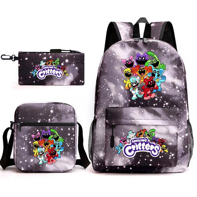 School season starry sky primary school student schoolbag smiling animal leisure backpack