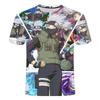 3D Anime Graphic Print Men's T-Shirt, Short Sleeve Summer Casual Streetwear Top