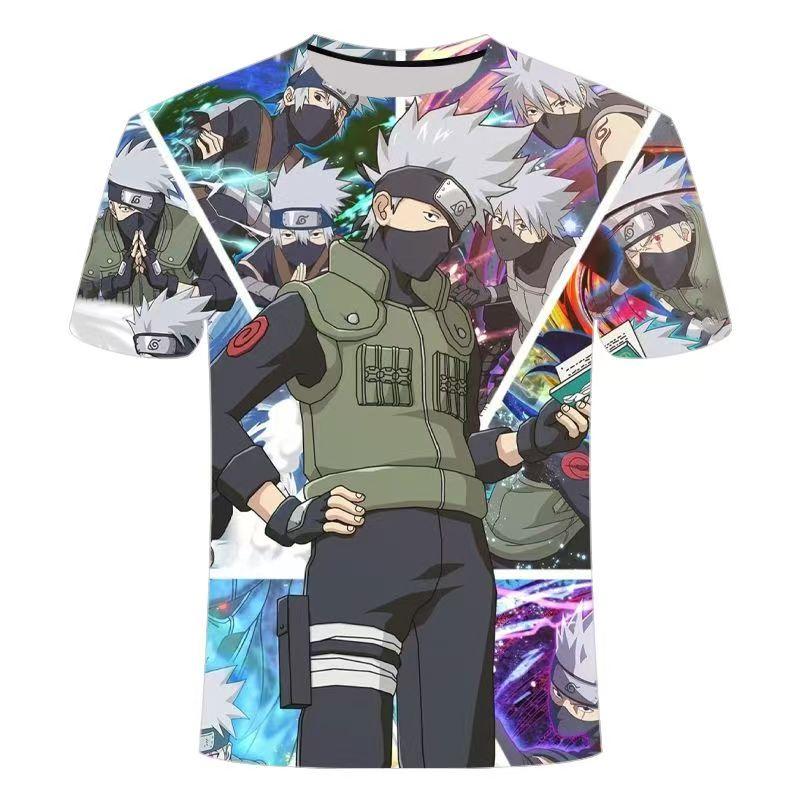 3D Anime Graphic Print Men's T-Shirt, Short Sleeve Summer Casual Streetwear Top