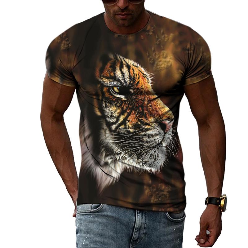 Hip Hop Original Tier Tiger 3D Druck Männer T-shirt Sommer Mode Persönlichkeit Harajuku Street Style Kurzarm Oansatz Tees Top