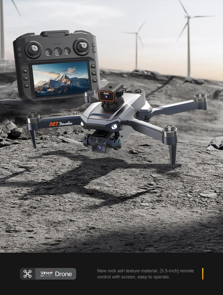 High-Definition 5-Camera Drone: Remote Control, Screen Display, Brushless Motors, Obstacle Avoidance, Folding Design for Aerial Photography.
