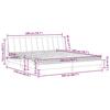 VidaXL Bed with Light Grey Mattress 200x200 Cm Velvet, Bedroom Furniture, Double Bed, Curved Bed Frame, 3208616