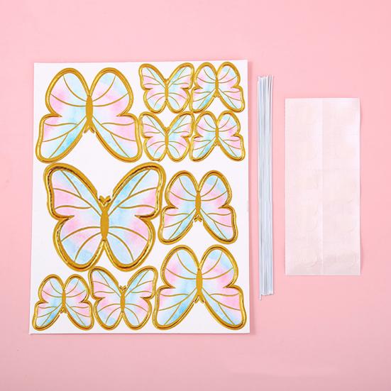 Cake Topper Anti-fall Innovative Lightweight Realistic Butterfly Baking Insert Card Party Decor