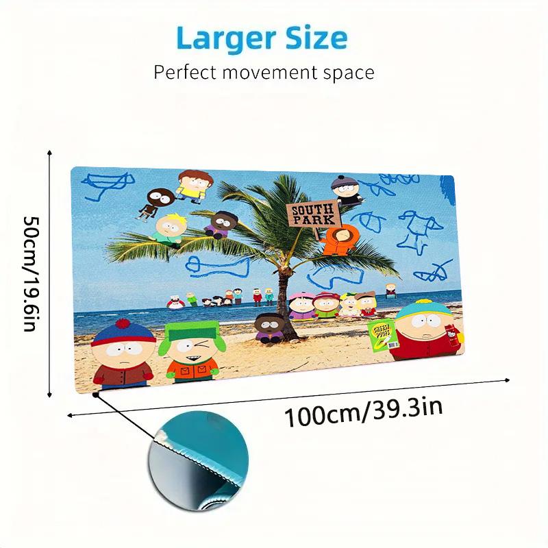 Cartoon Park South Color Mouse Pad Large Gaming Table Cushion Non-slip Laptop Tablet Big Mousepad XXL Mat Mini PC Playmat With Lock Edge