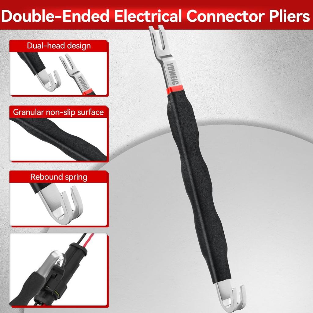 3PCS Automotive Wire Connector Removal Tool Kit - Electrical Disconnect Pliers Set Locking Tab Disconnect For Car Sensors, Wiring Harnesses,