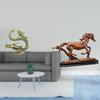 Brass Horse Miniature Statue Chinese Art Figurine Collectible Ornament for Home Office Desk Bedroom