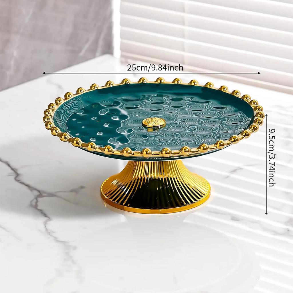 Fruit Tasting Tray with Lid Clear Ceramic Tray, Birthday and Wedding Party Afternoon Tea Fruit Tray Item Display Tray Decoration