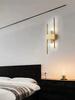 Scandinavian American Italian Wall Lamp 110-240V Glass Brass Construction LED Neutral Light 3 Color Changing Lustre