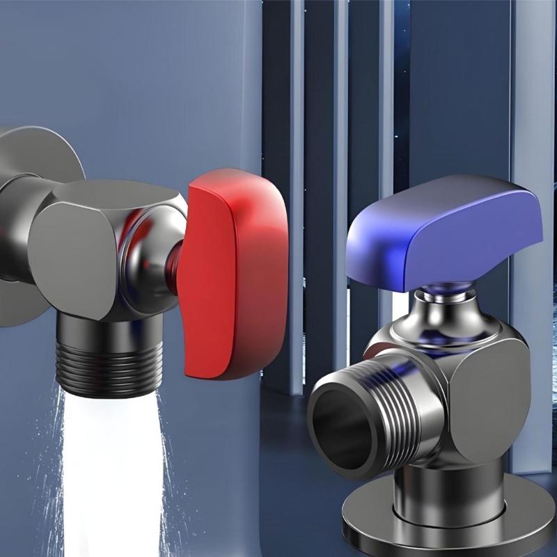 1/2 Zoll Winkelabsperrventile Badezimmer Hoher Durchfluss Heiß-/Kaltwasser Absperrventile Wasserflussregelventile Regler