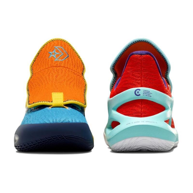 Converse ALL STAR BB TRILLIANT CX "What The" Stylish and Versatile Low-top Basketball Shoes Unisex Blue and Red