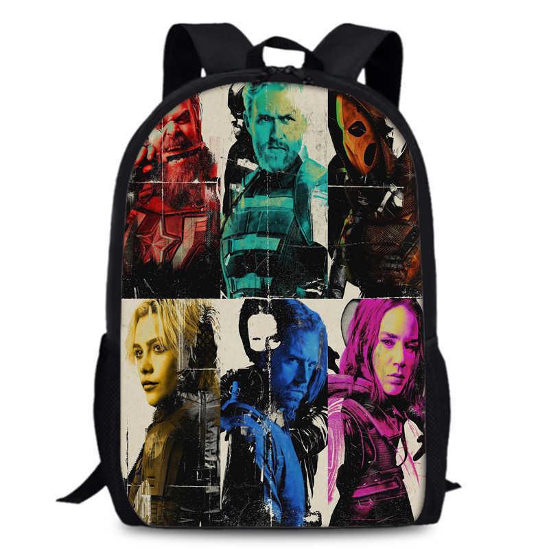 Thunderbolts Kids Durable Backpack 15in Large Capacity Oxford Schoolbag Anime