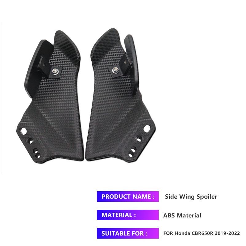 Universal Motorcycle Spoiler Fairing Wing for Yamaha R3 Aerodynamic Winglets with Rear View Mirror for Honda CBR650R