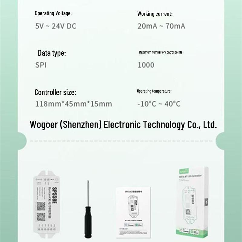 SP55XE Dual Color Wi-Fi Bluetooth LED Controller with Mi Home & Xiaoai Voice.