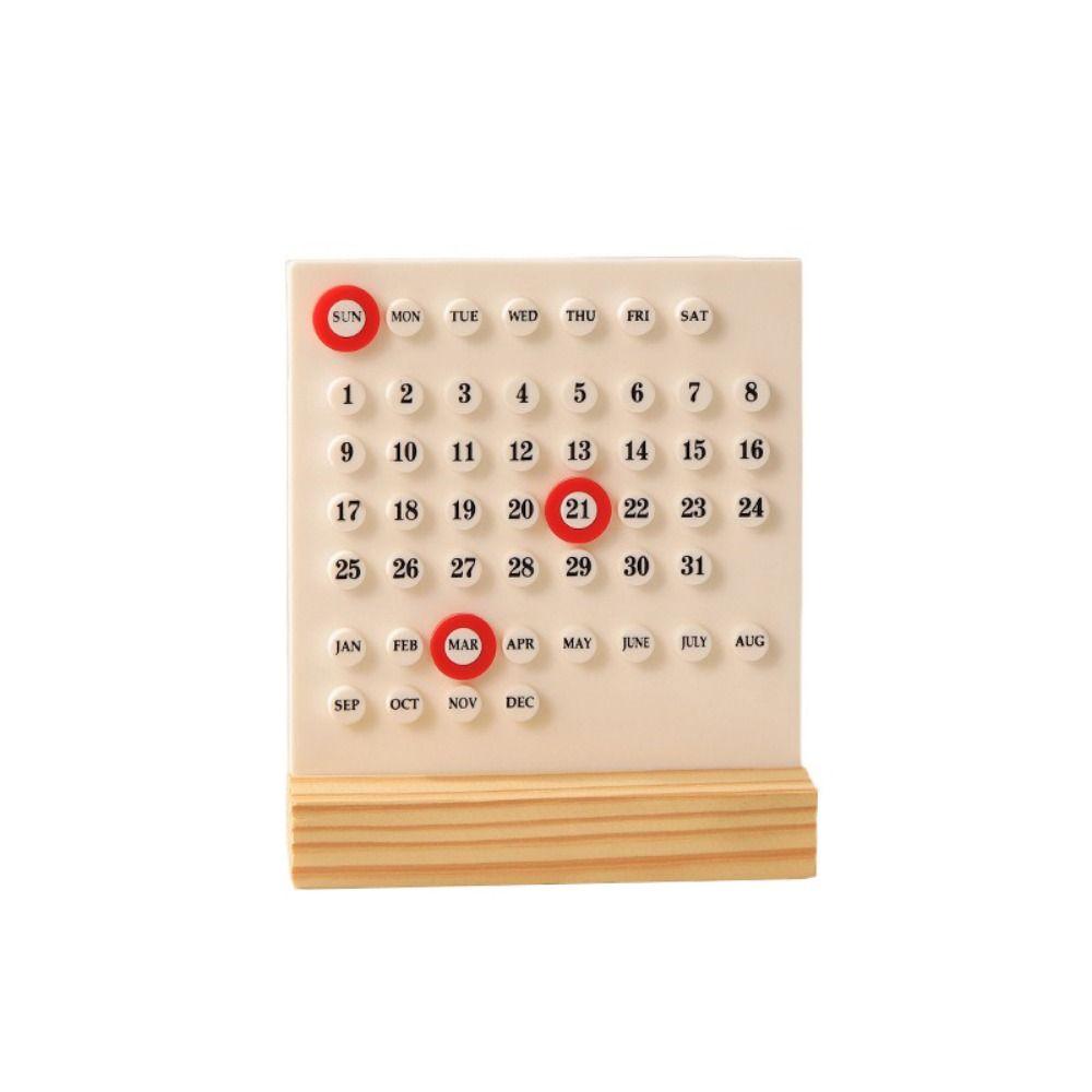 

Handmade Acrylic DIY Calendar Ten Thousand Year Manual Perpetual Calendar Office белый