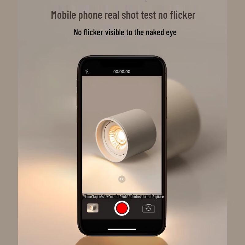 Oeny 7W Black LED Spotlight, 5000K Cool White