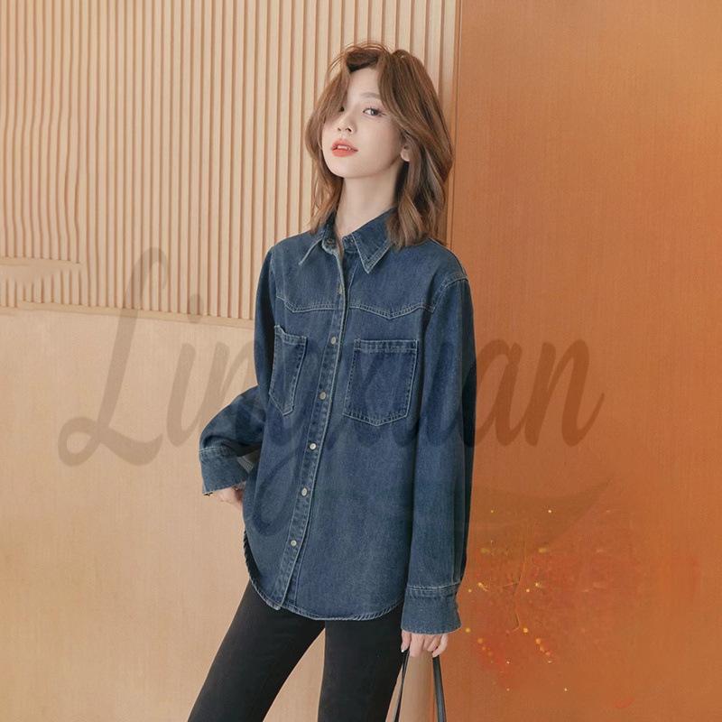 Women s Retro Fleece-Lined Denim Shirt - Petite Winter Outerwear & Innerwear S