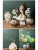 Wabi-Sabi Zen Mottled Ceramic Vase: Rough Pottery Bottle for Retro Flower Arrangements & Hydroponics